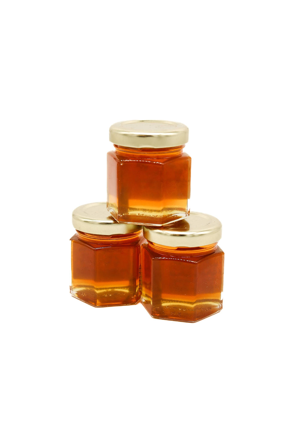 Bell Honey Company mini hexagon honey jar, 2 oz