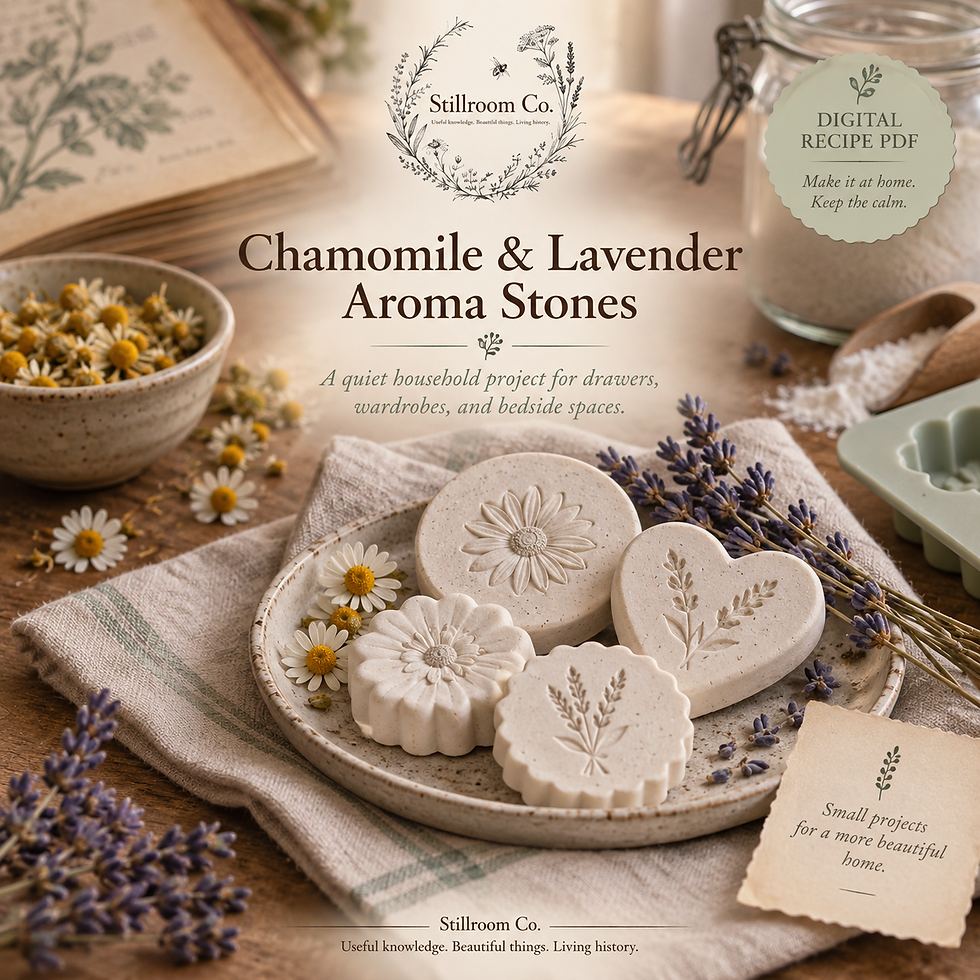 Chamomile and lavender aroma stones digital recipe PDF cover