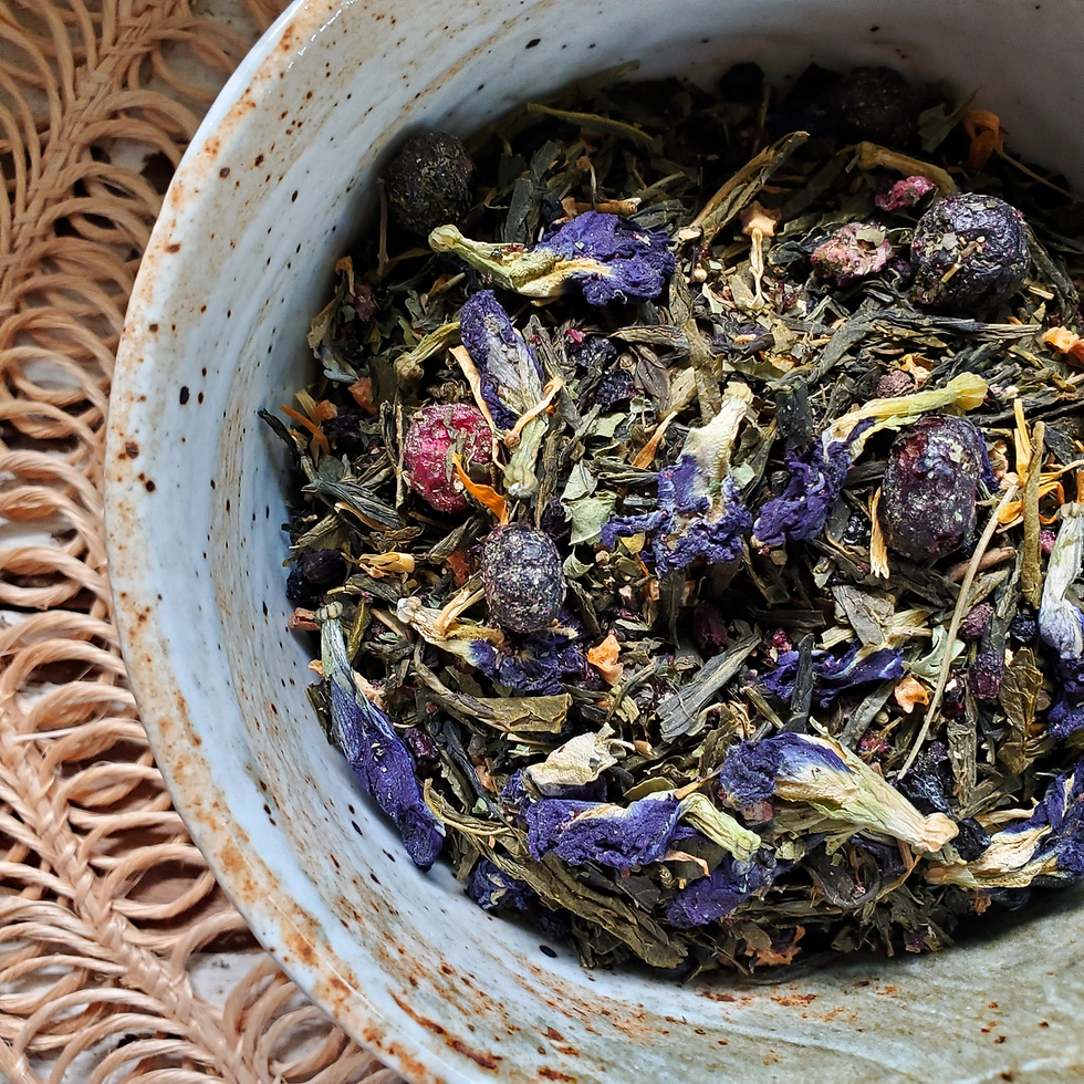 Blueberry Moon | Green Tea Blend | Sample loose tea