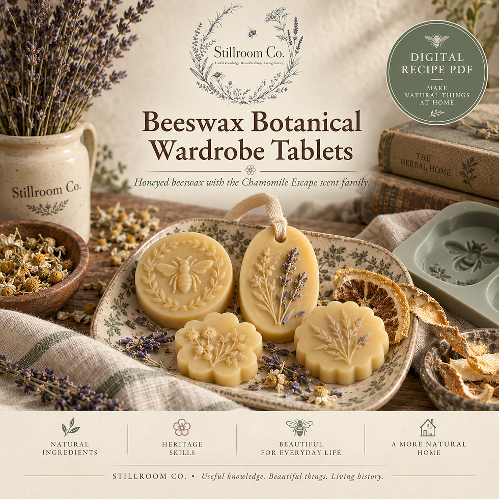 Beeswax botanical wardrobe tablets digital recipe PDF cover