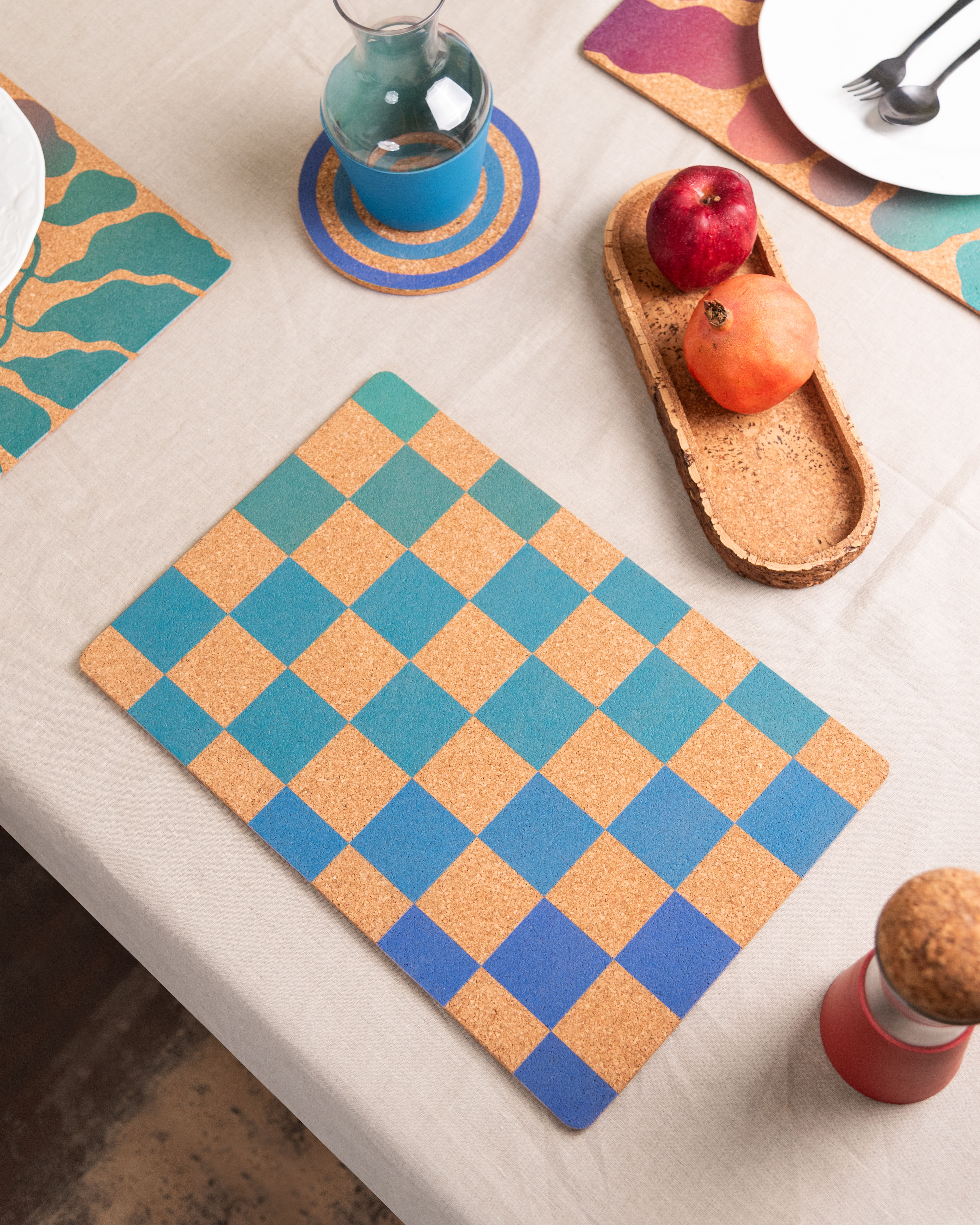 Checks Rectangle Placemats (Set of 2)