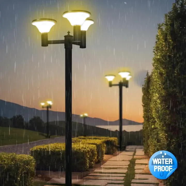 Solar Pillar Gate Lamp Pole