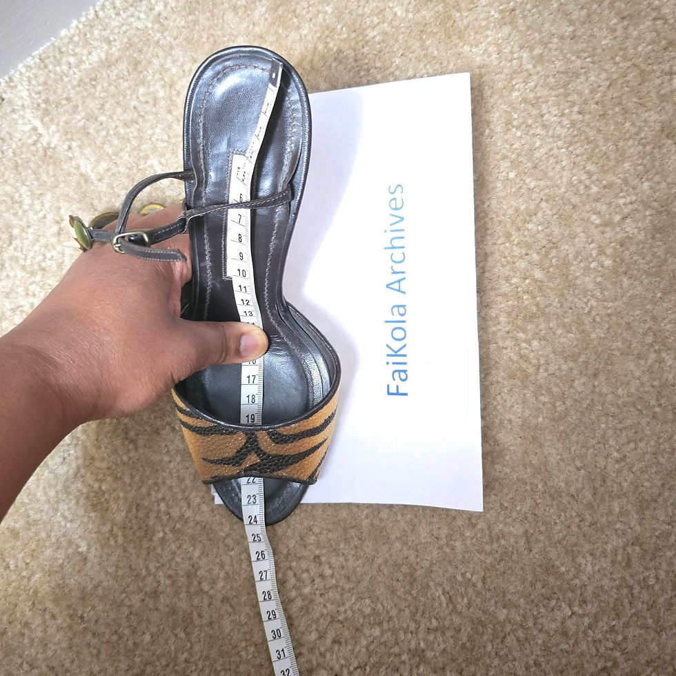Thumbnail: Manolo Blahnik Tiger Sandal - Sz 37.5
