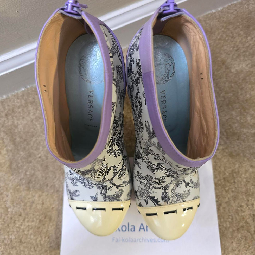 Thumbnail: SS2010 Versace Triple Platform Ankle Boots - Sz 36