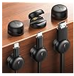 Black cell phone and computer cord organizer sold on Amazon