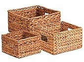 Natural woven baskets sold on Amazon