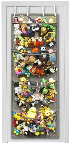 Over the door organizer for stuffed animals and nursery items