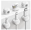 White cell phone and computer cord organizer sold on Amazon