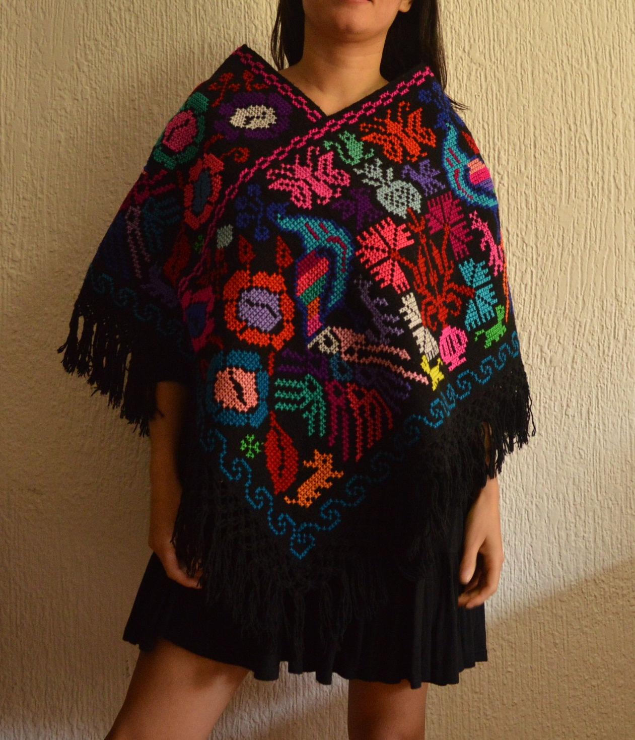 La mañanita. Bordado en punto de cruz.