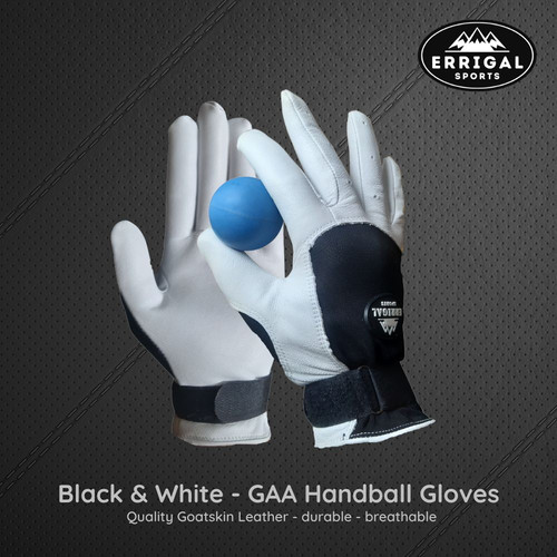 Black & White Handball Gloves Errigal Sports
