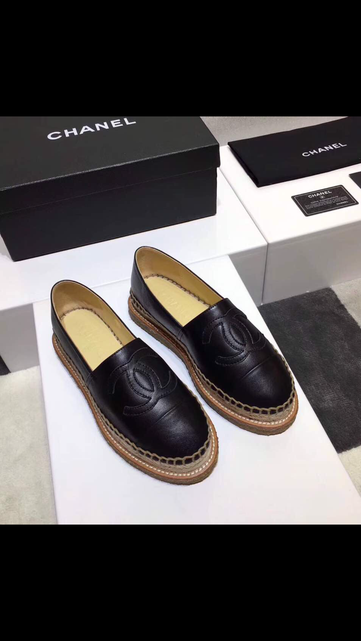 Chanel Women’s Platform espadrilles available size 35 to 40 