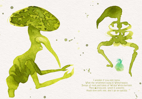 World building. location design. Bristol illustrator. Watercolour painting. nonsense poems. kids lit. picturebook. publishing. zine. fantasy. fairytale art.