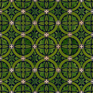 seamless repeat surface pattern design of a medeival floor tile. watercolour illustration. end papers. textile design. animal art. medieval history. tiles