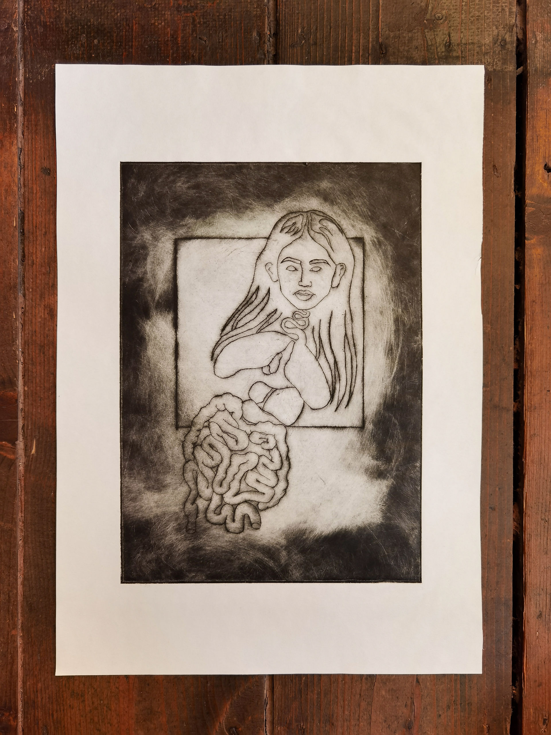Krasue Etching Print