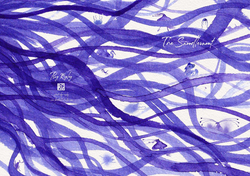 The snoodlesnout cover. Bristol illustrator. watercolur painting. nonsense poem. book cover. zine. artist