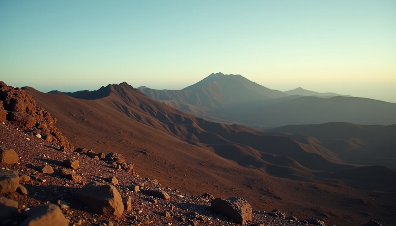Eye-level view of Haleakalā National Park showcasing its rugged terrain