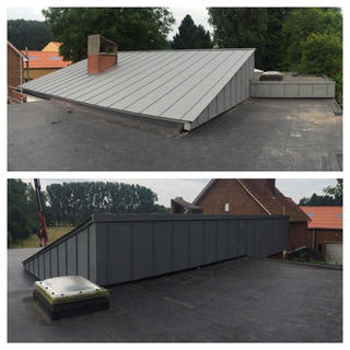 EPDM Mastersystems met PIR-isolatie en Zink staande naad