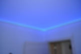 DG Surface design Comblain au Pont - placement du plafond lumineux terminé
