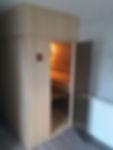 Sauna ingebouwd in badkamer