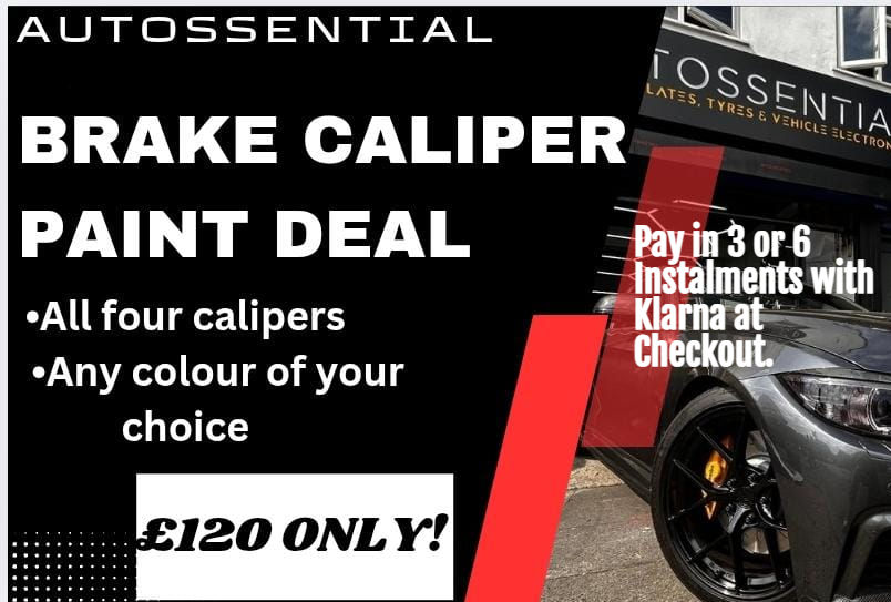 All brake calipers painted for £120 at Autossential in Woolwich, London and Kent