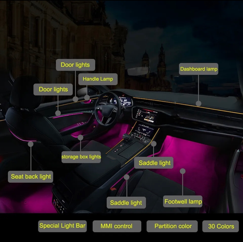 21 Farben MMI Control LED Umgebungslicht Atmosphäre Lampe Für Audi A4