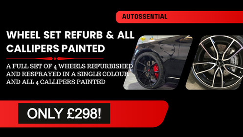 All four calipers painted and wheels refurbished and painted for £298 at woolwich, welling and chatham Autossential