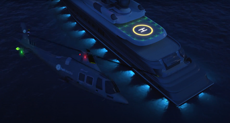 Come presentare un sistema di atterraggio per elicotteri sugli yacht | Dal rendering 3D alla rivista internazionale