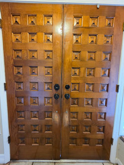 Custom solid wood front doors