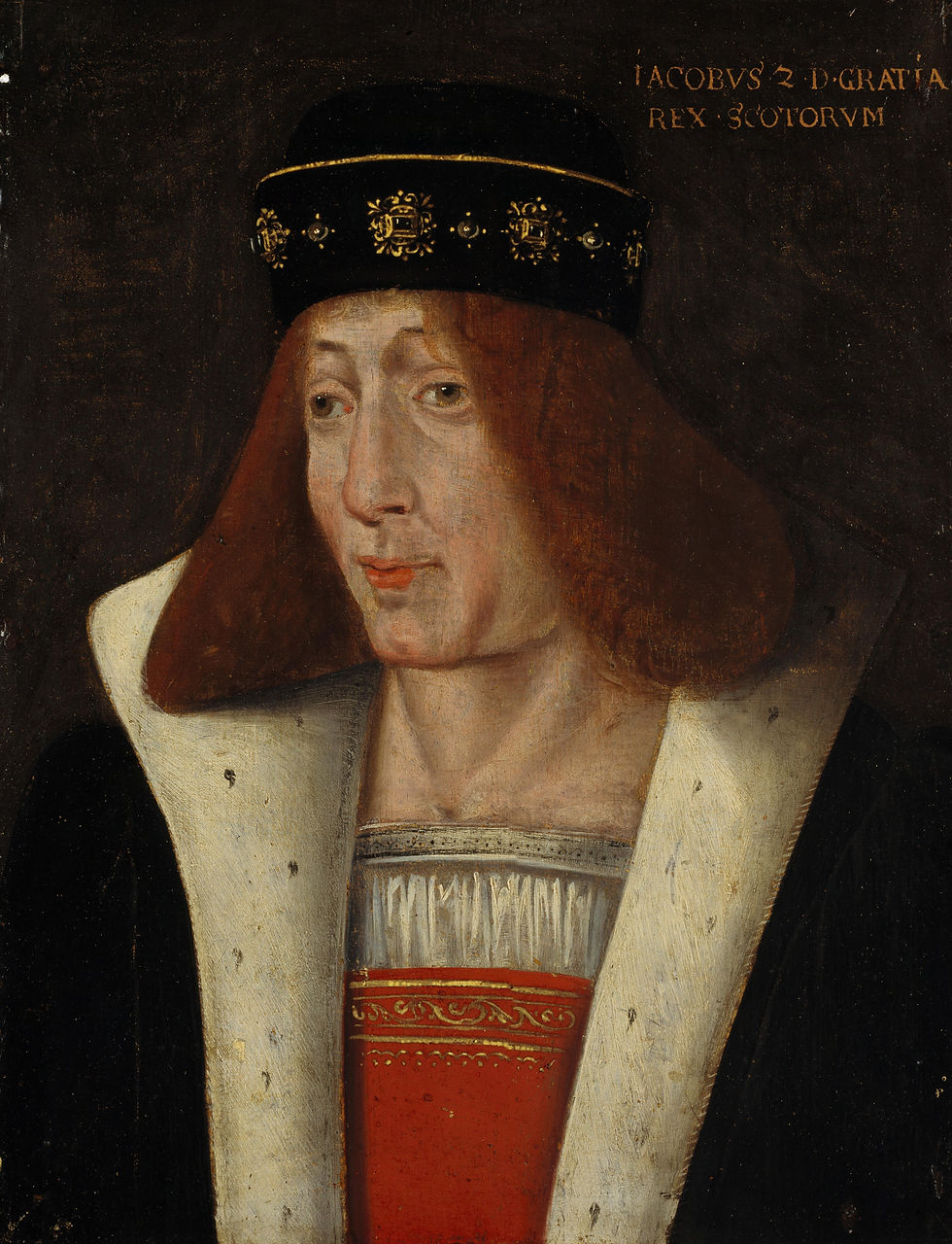 Posthumous portrait of James II of Scotland; oil on panel