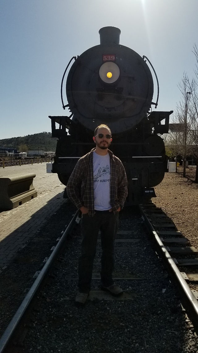 Mike just loves trains