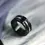 Thumbnail: bague épaisse pour homme en acier inoxydable noir et câbles