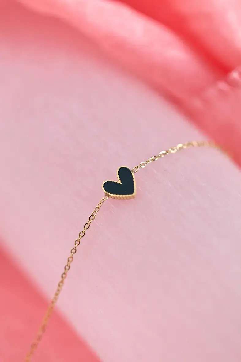 Miniature : BRACELET COEUR ÉMAIL EN ACIER INOXYDABLE