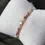 Miniature : BRACELET DOUBLE RANGS EN ACIER INOXYDABLE ET PIERRES ROSES