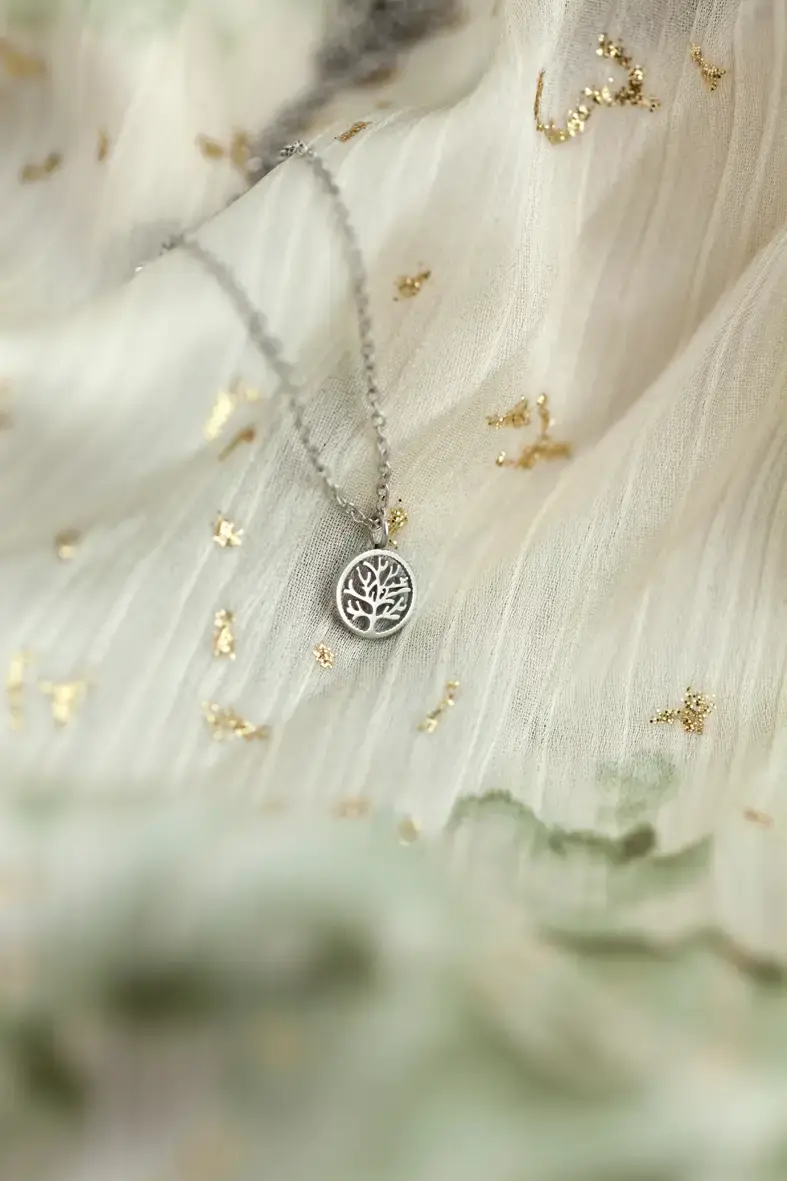 Thumbnail: COLLIER ARBRE DE VIE EN ACIER INOXYDABLE