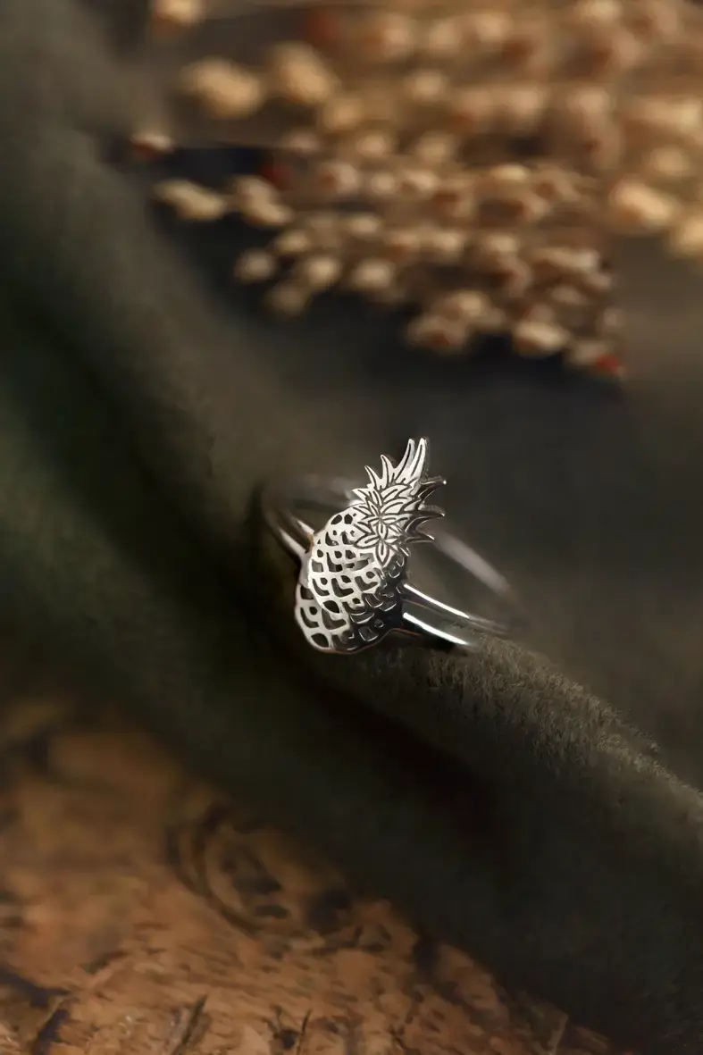 bague ananas en argent 925