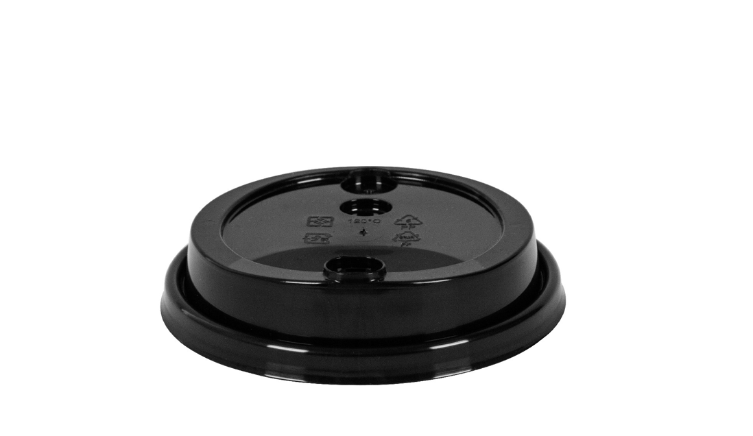BLACK PP INJECTION LID Ø90 MM 100PCS/10PKTS/CTN