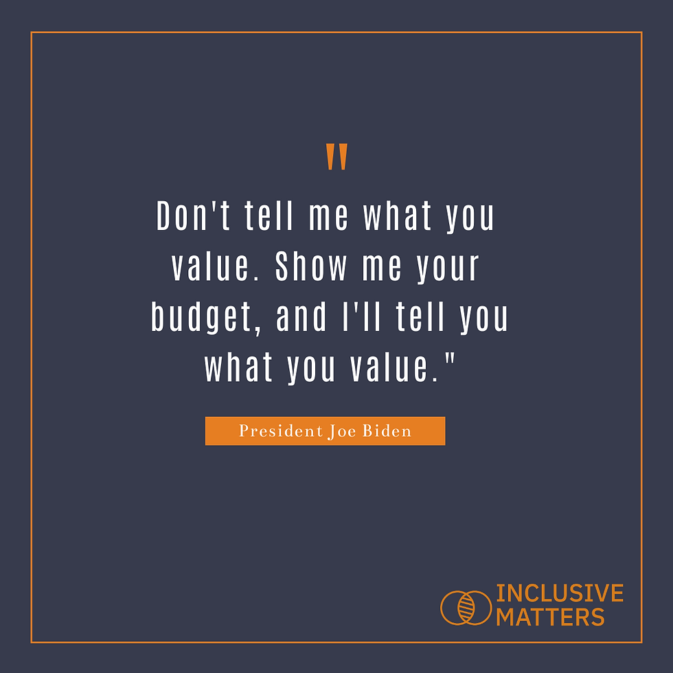 Quote from President Joe Biden about value & budget