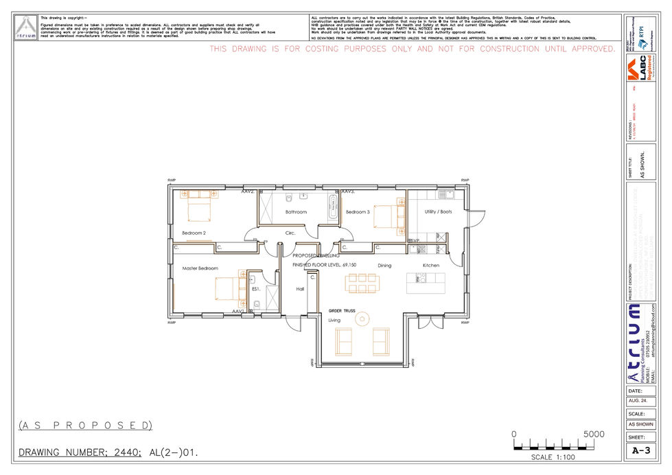 Building Plans - New Bungalow Monmouthshire