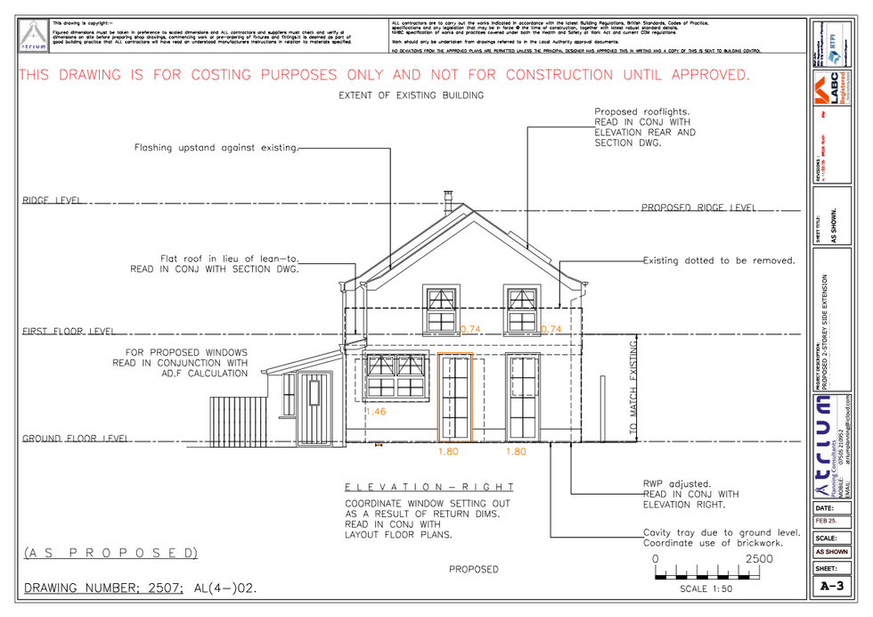 Design Drawings for Two-Storey Extension in Treharris