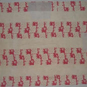 Red Floral & White Strippy