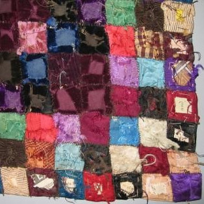 2004-1-C velvet patchwork coverlet