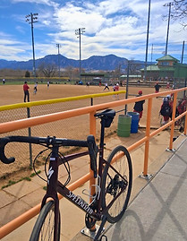 Women’s junior high school softball game at Gerald Stazio Softball Fields in Colorado.