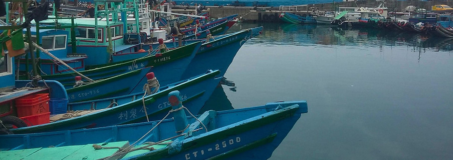 Fishing boats at Xiaogang Fishing Port in Taitung
