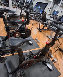 Peloton indoor cycling machine at City Fitness Old City gym in Philadelphia.