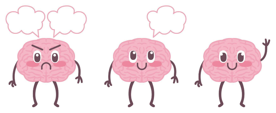 brains depicting the process of noticing and naming