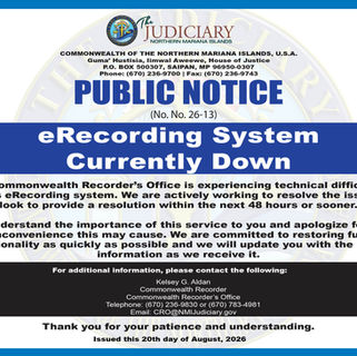 eRecording System Currently Down
