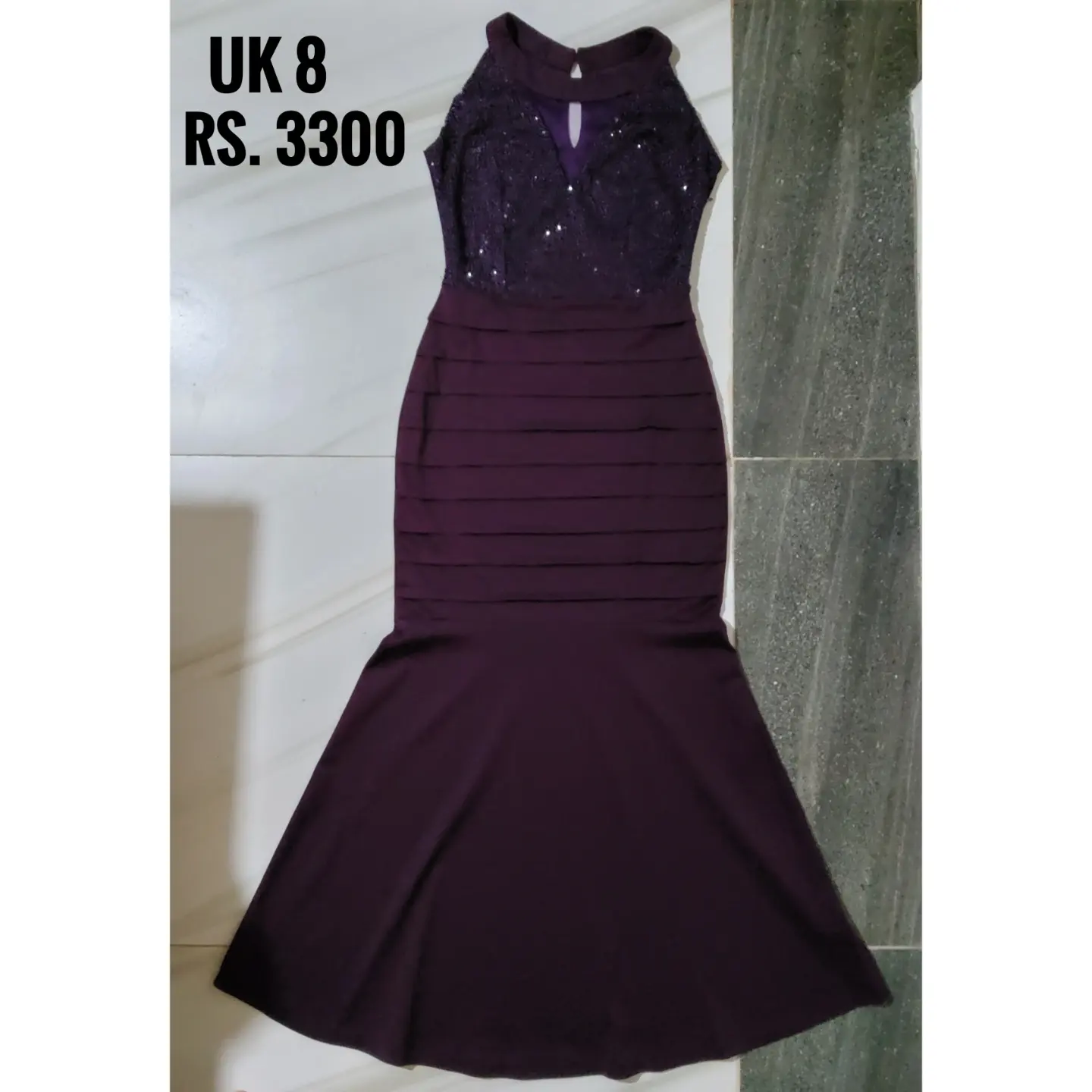 Purple Fish Tail Party Dress