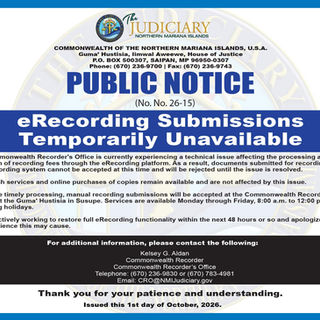 eRecording Submissions Temporarily Unavailable