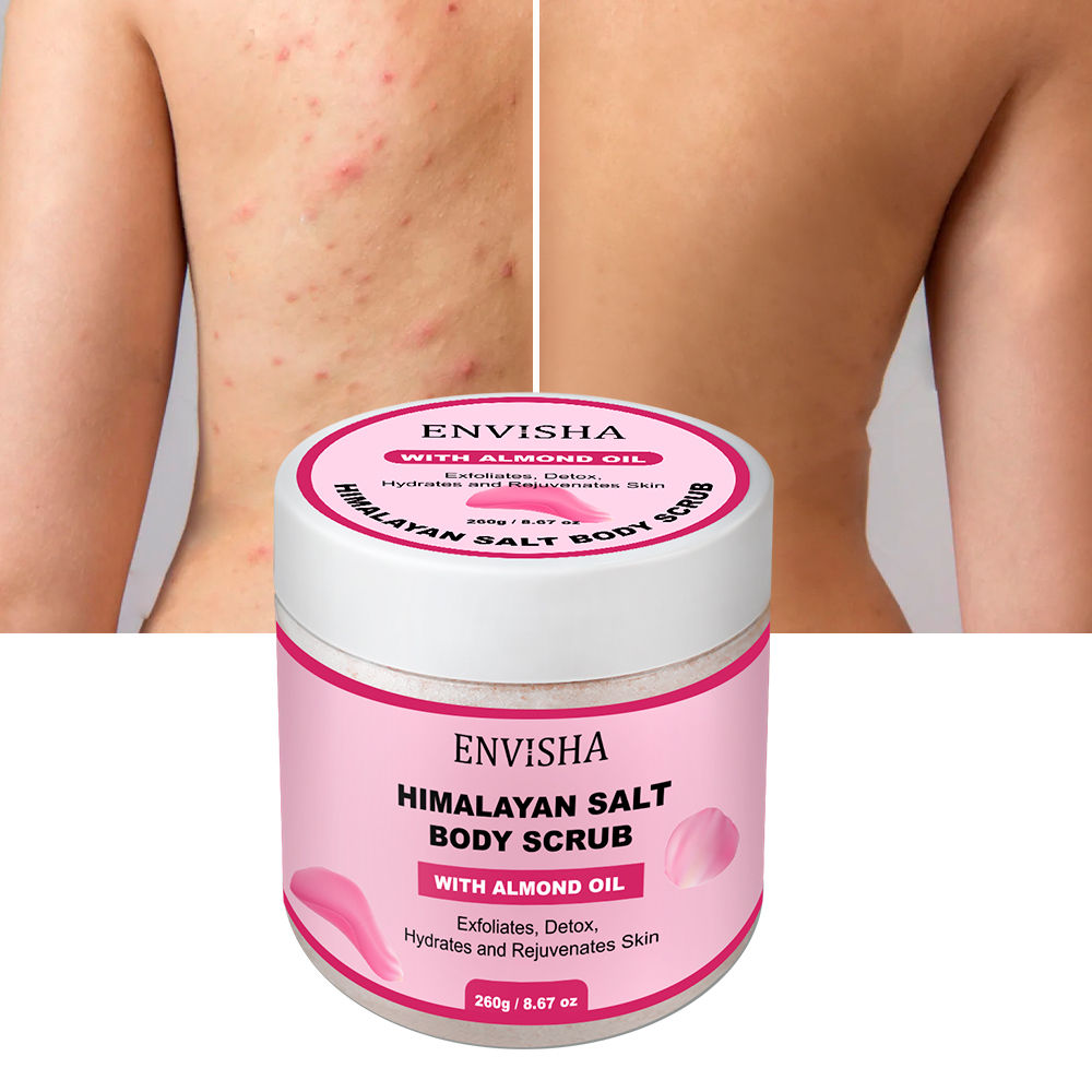 ENVISHA Beauty Health Rose Body Massage Bath Salt Scrub Exfoliating Moisturizing