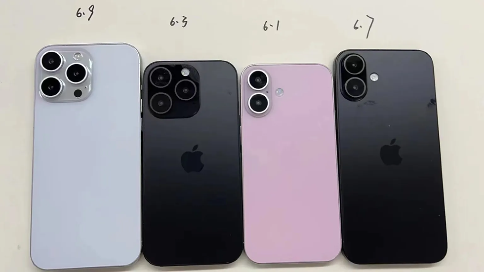 Iphone 16 sizes